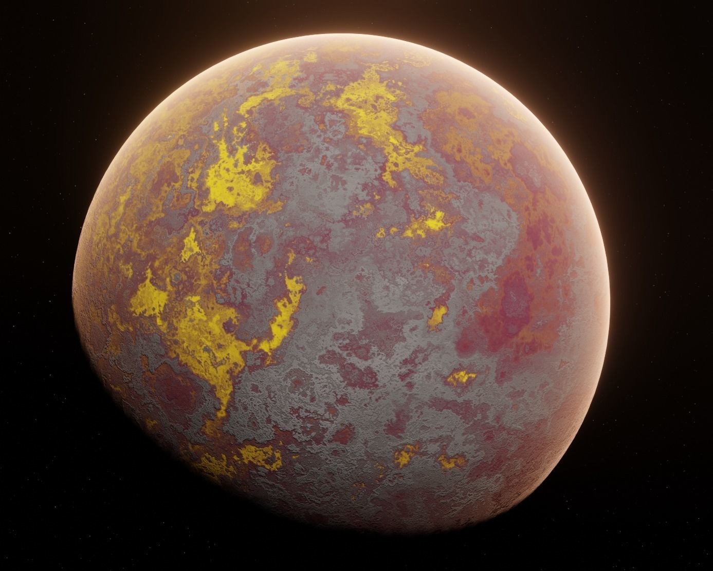 Planet Space Ready to game Low-poly 3D model_3