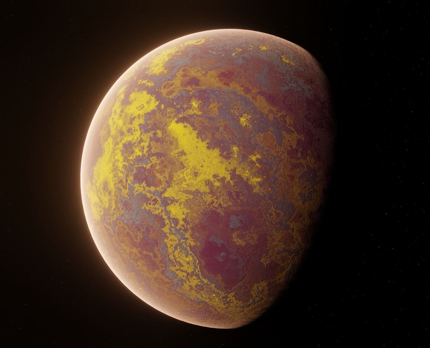 Planet Space Ready to game Low-poly 3D model_7