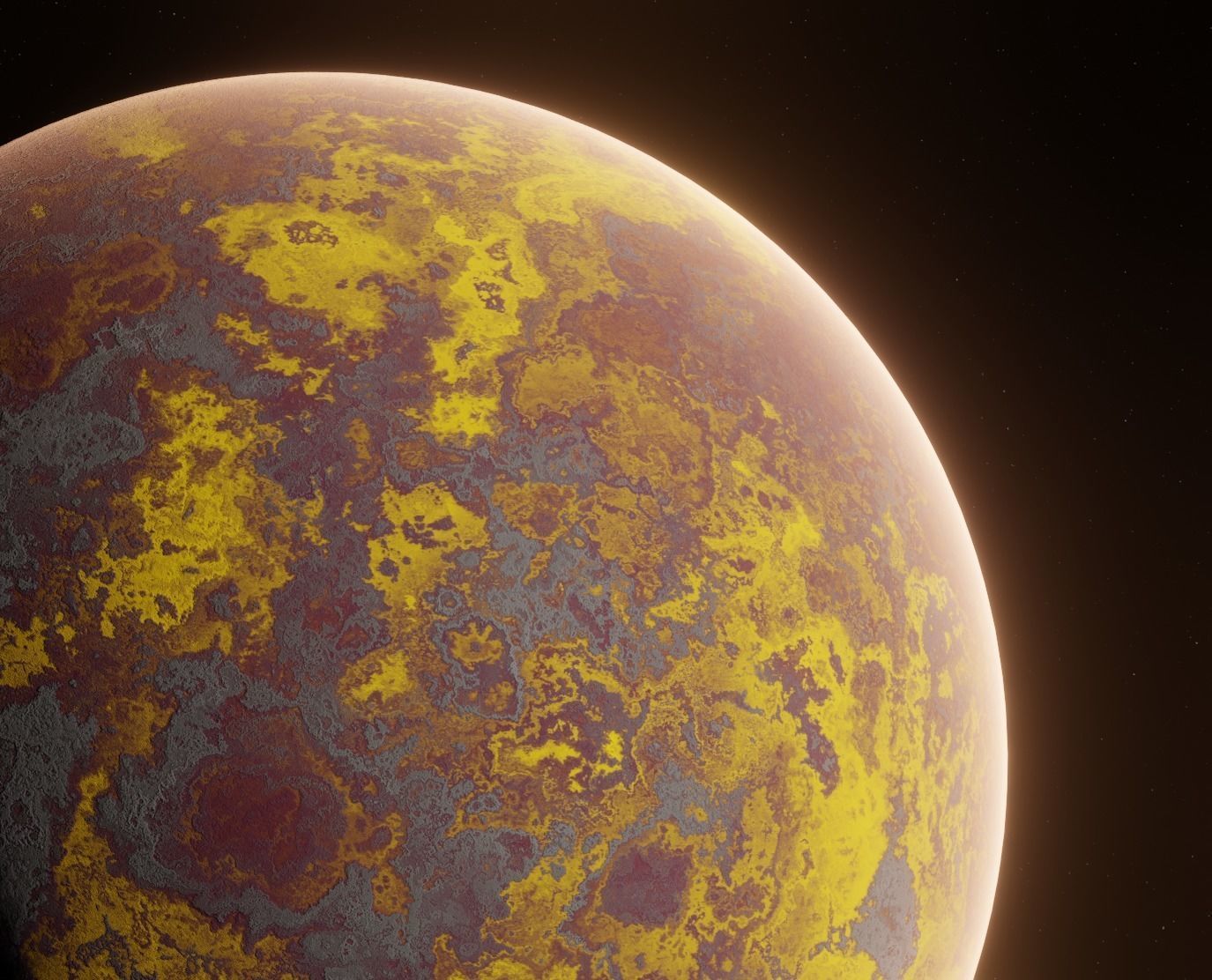 Planet Space Ready to game Low-poly 3D model_11