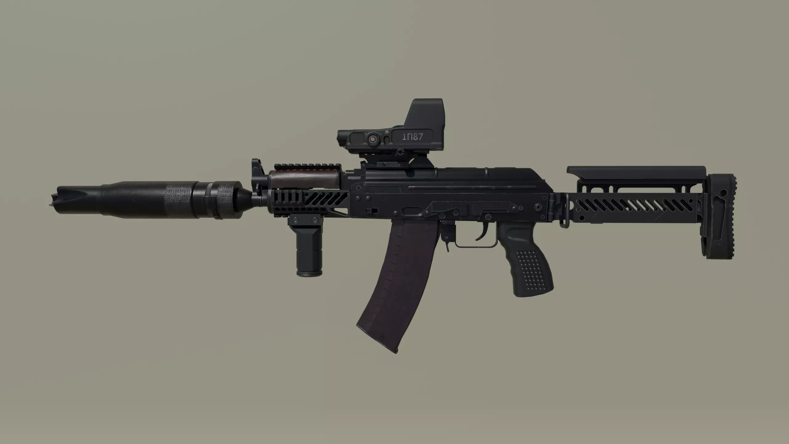 3D model AKS-74U Zenit Modular Tactical Assault Rifle VR / AR