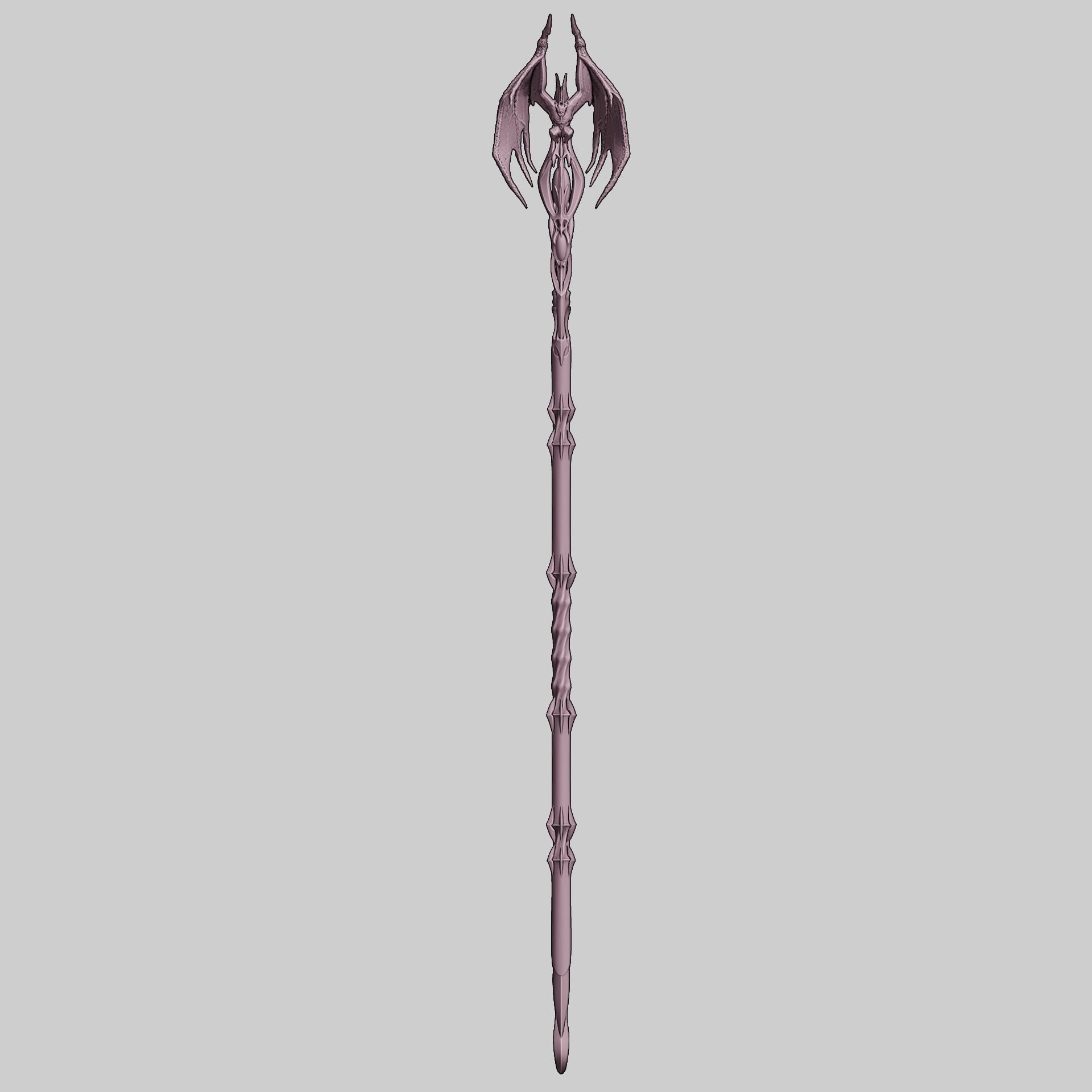Fantasy Woe Cazadors Staff Baldurs Gate 3  3D print model_16