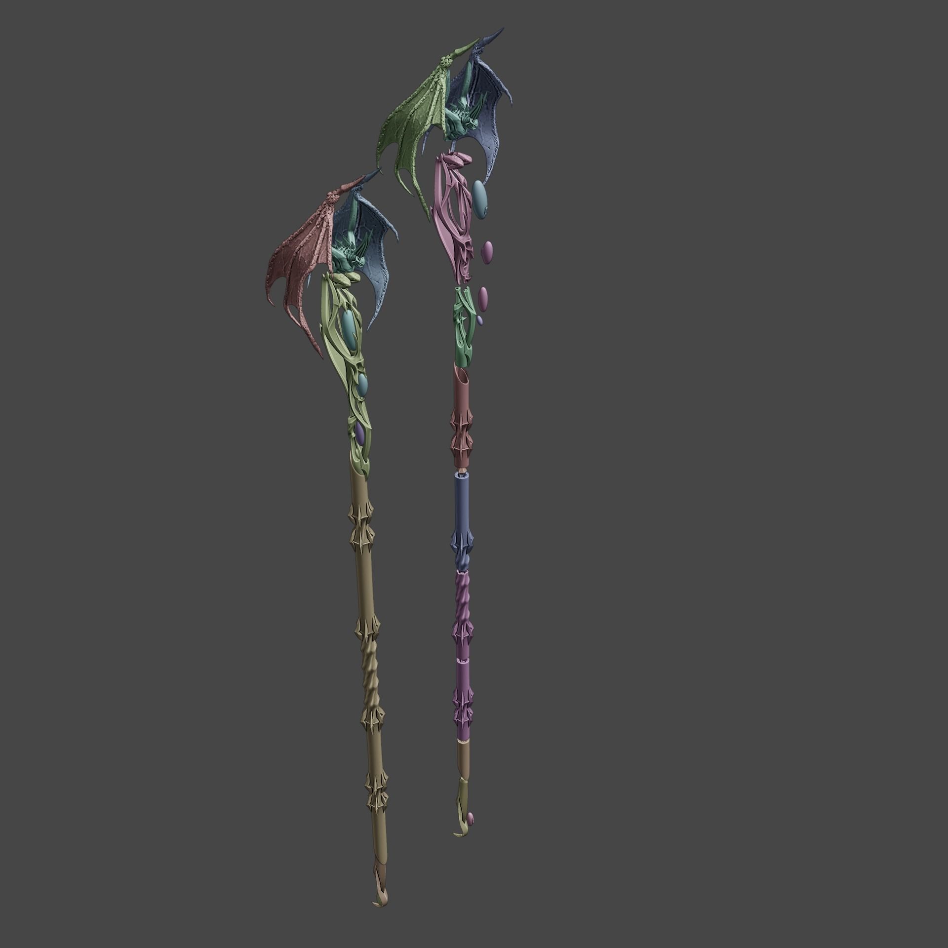 Fantasy Woe Cazadors Staff Baldurs Gate 3  3D print model_12