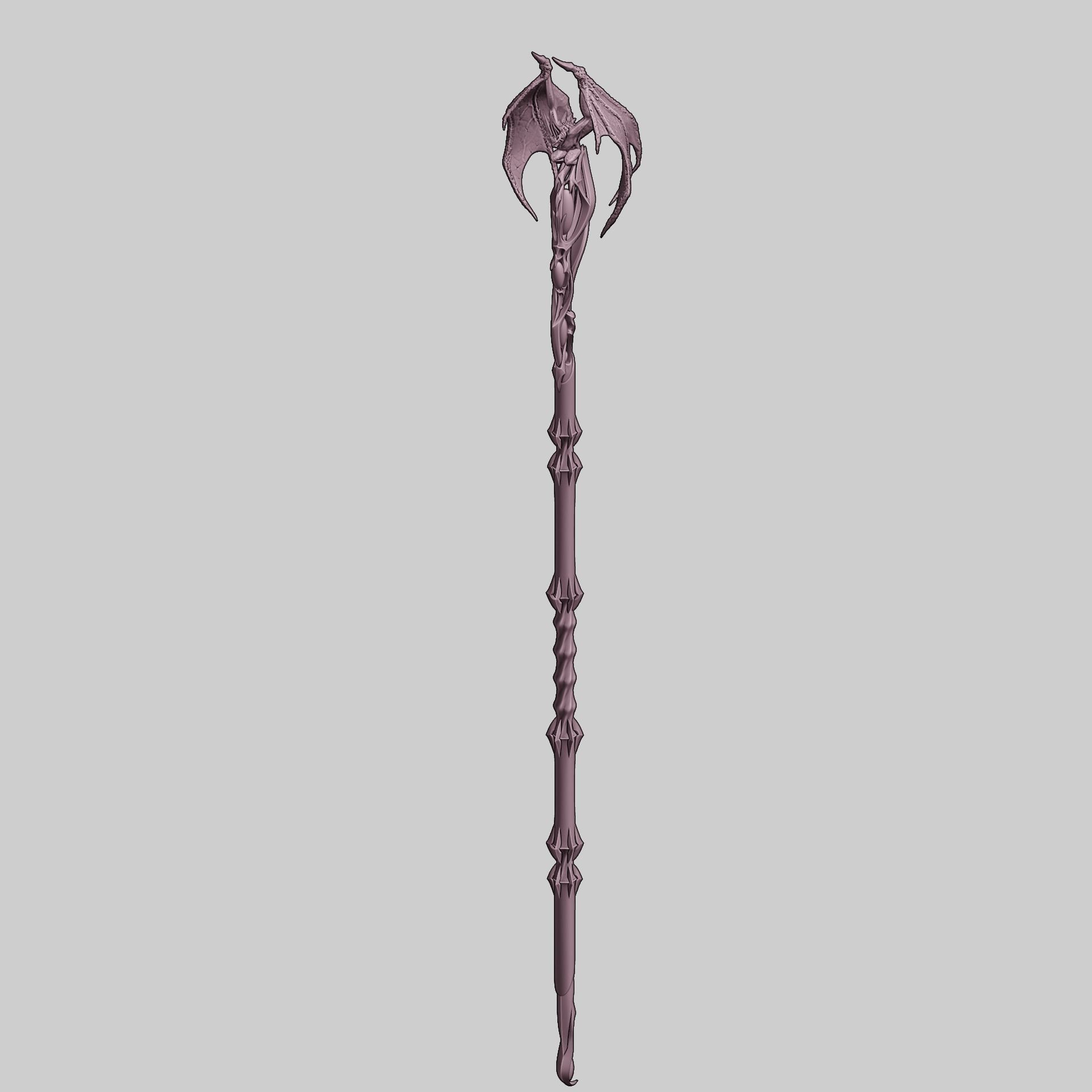 Fantasy Woe Cazadors Staff Baldurs Gate 3  3D print model_17
