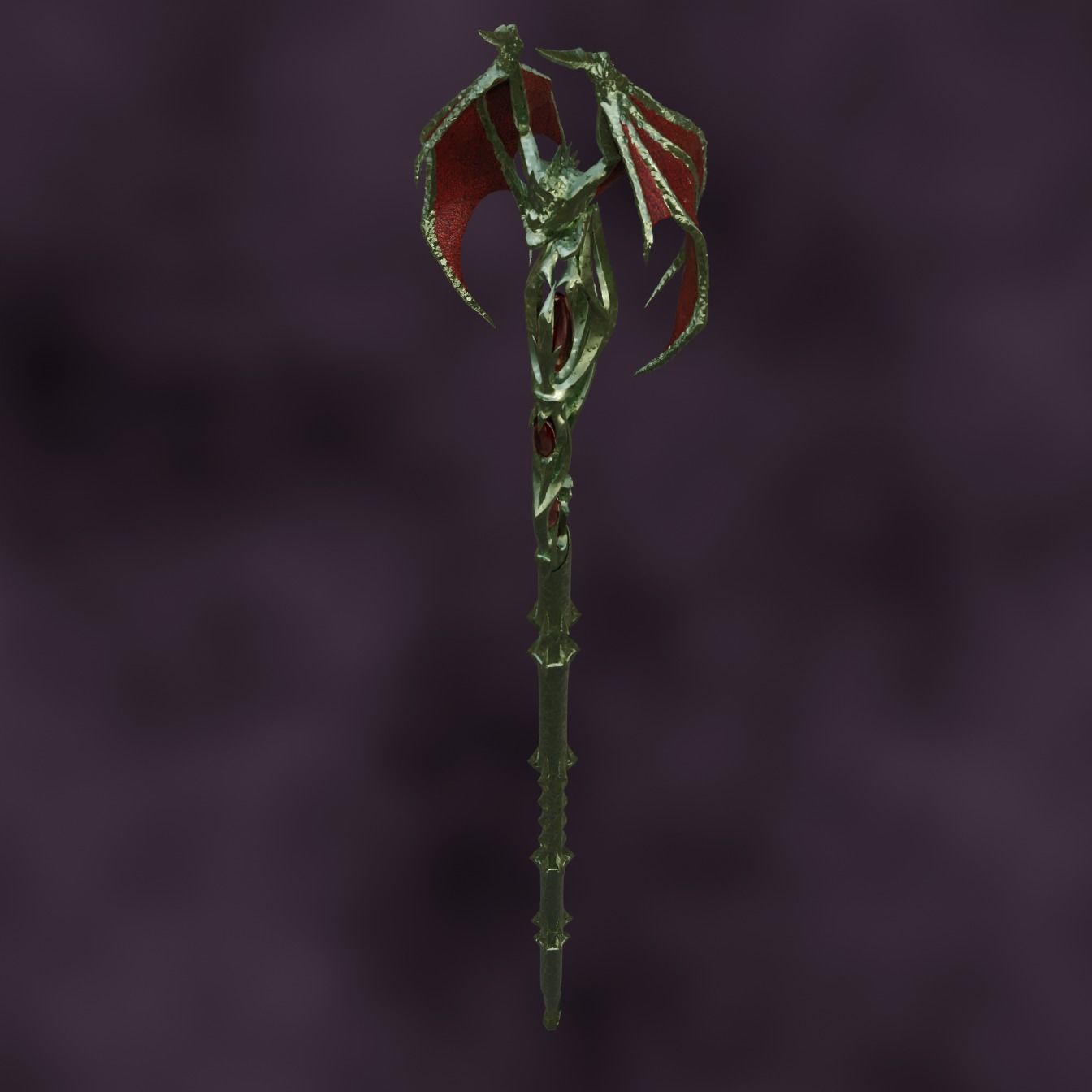 Fantasy Woe Cazadors Staff Baldurs Gate 3  3D print model_4