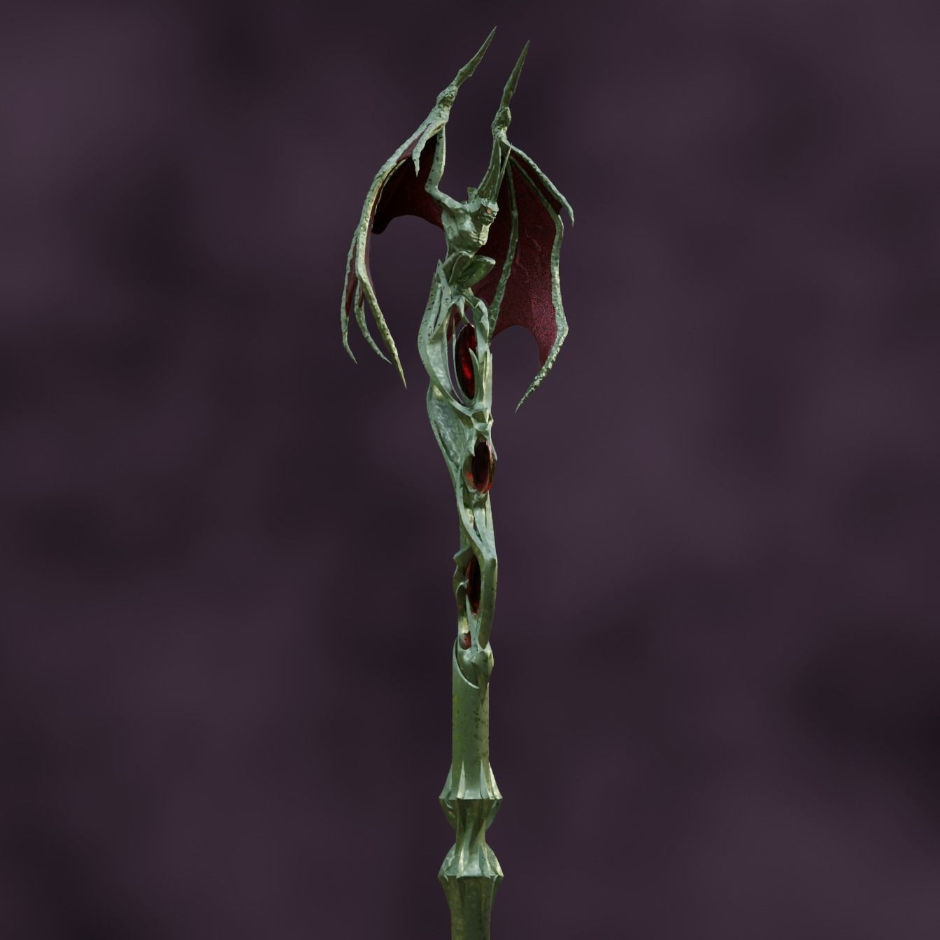 Fantasy Woe Cazadors Staff Baldurs Gate 3  3D print model_5