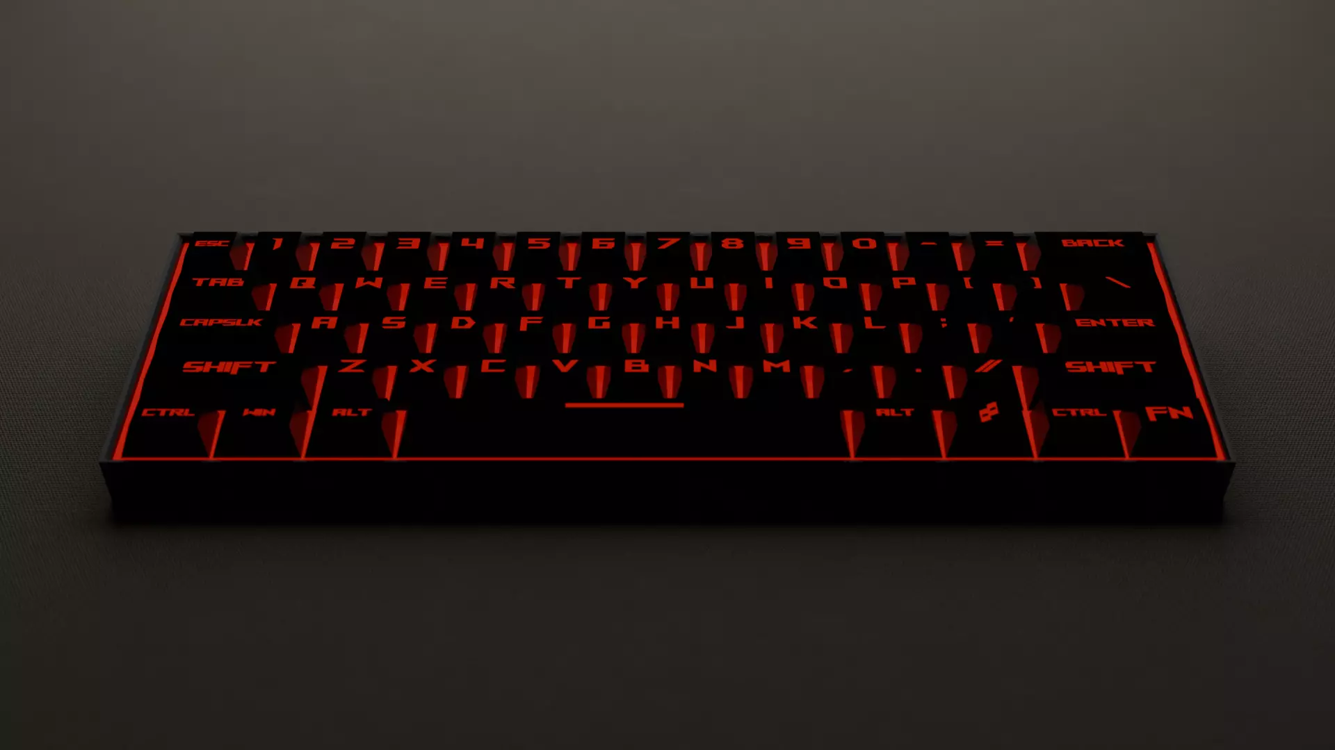 Gaming Keyboard 3D model_0