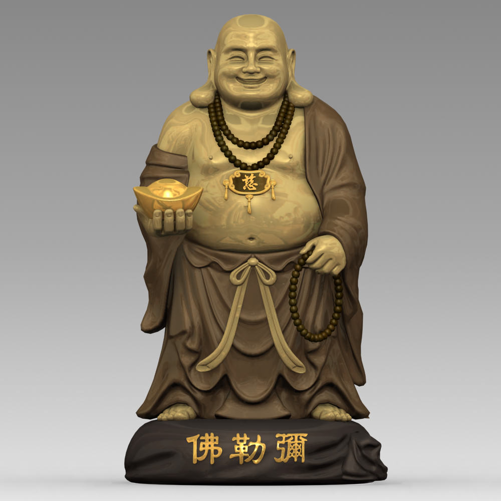 3D Models Maitreya Buddha Statue 3D model_4