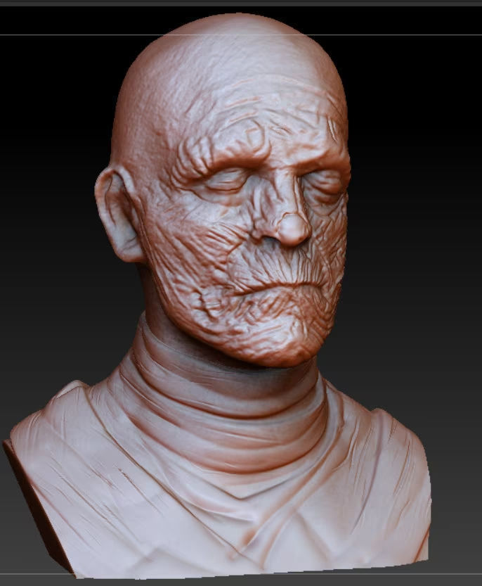 The Mummy Boris Karloff life size scale bust 3D print model_2