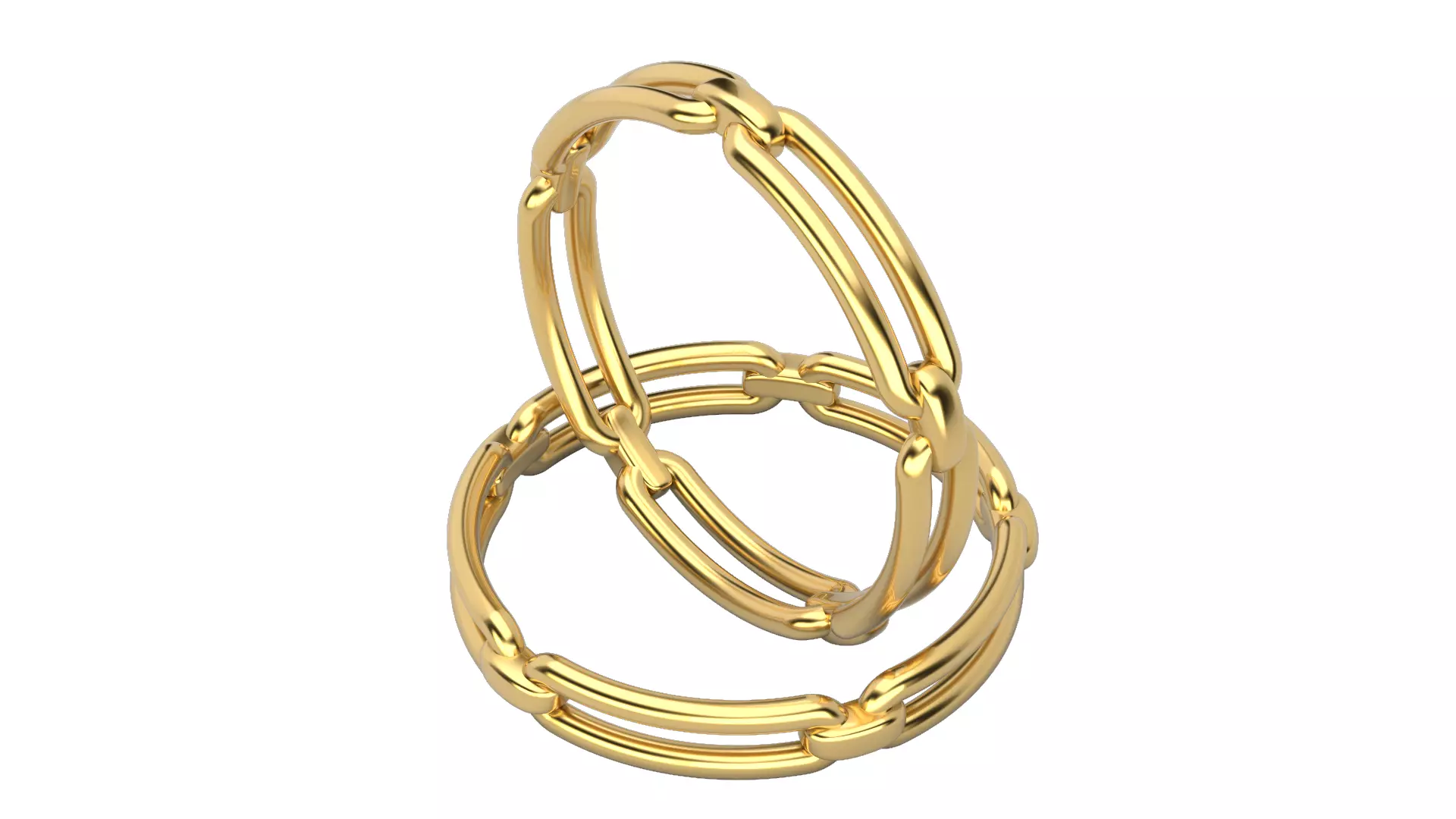 Chain Eternity Ring V1  5 sizes 3D print model_0