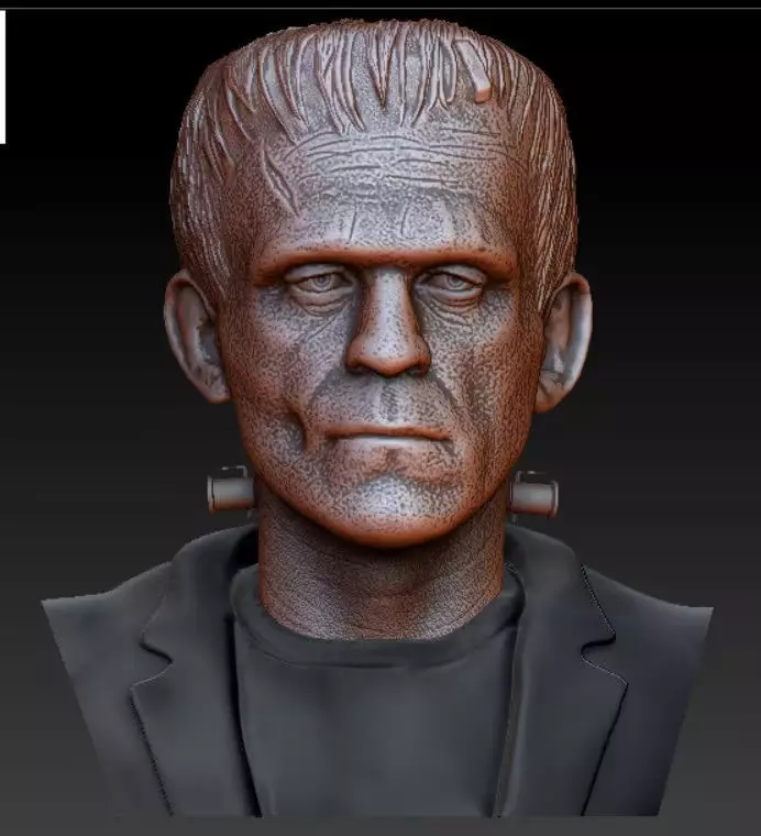 Frankenstein Boris Karloff life size scale bust 3D print model