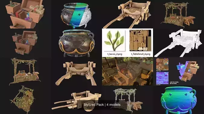 Stylized Pack 3D Model Collection Stylized Pack 3D Model Collection