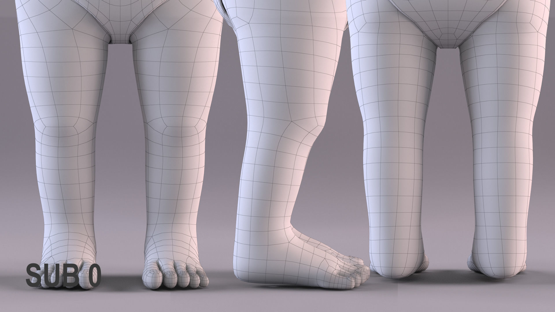 Cartoon Baby - Rigged Low-poly 3D model_28