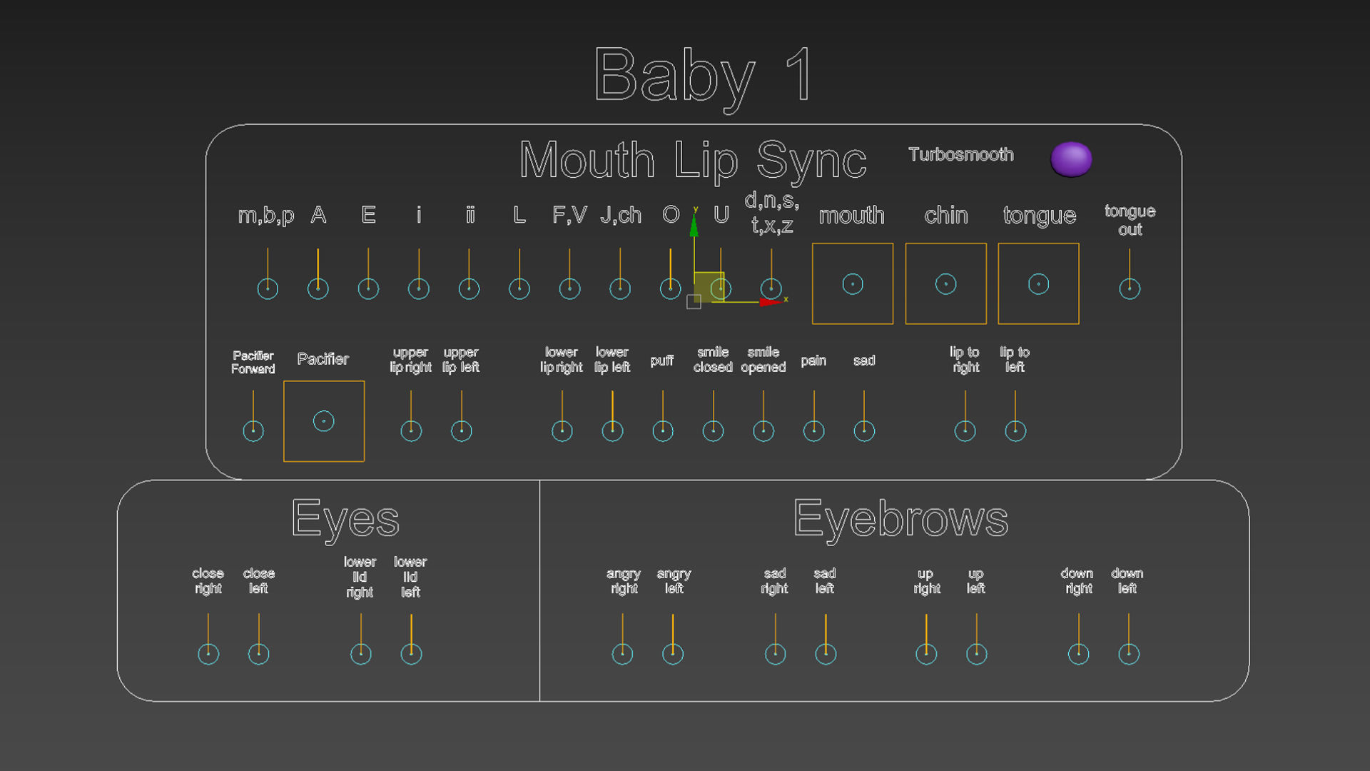 Cartoon Baby - Rigged Low-poly 3D model_11