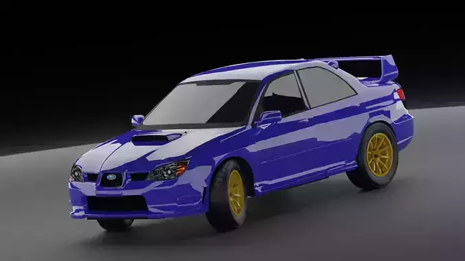 PBR Subaru Impreza WRX STI 3D Model