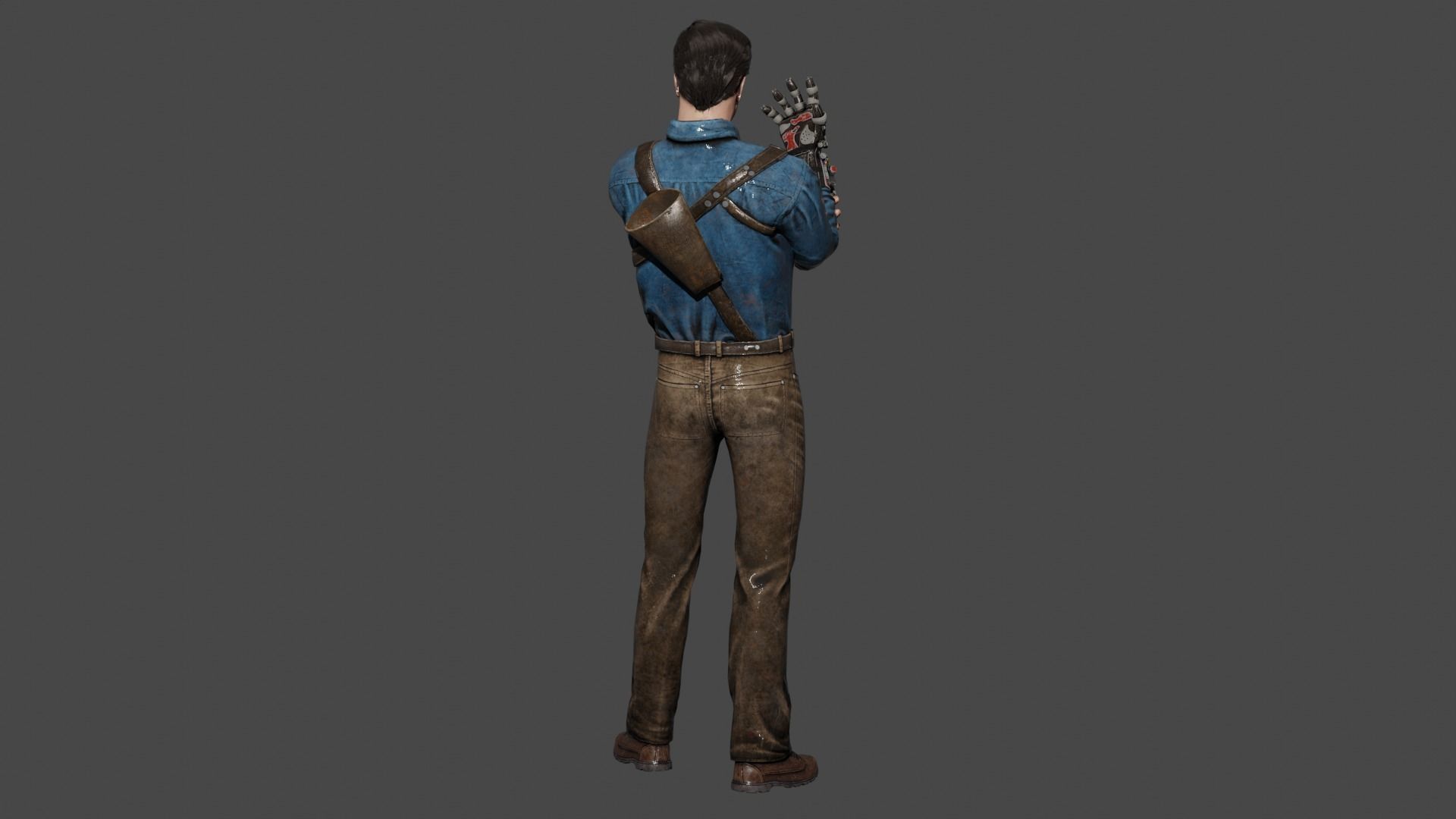 Ash Williams Low-poly 3D model_4