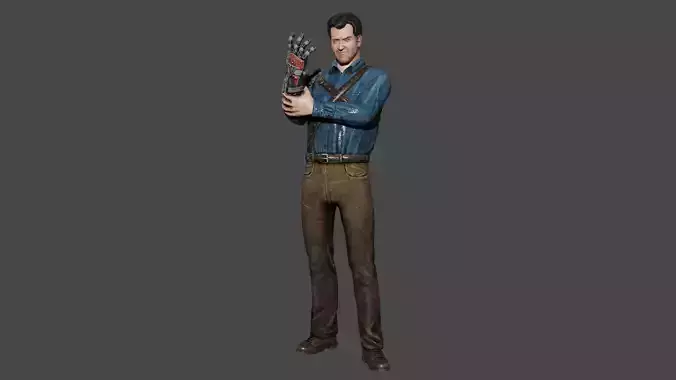 Ash Williams Low-poly 3D model