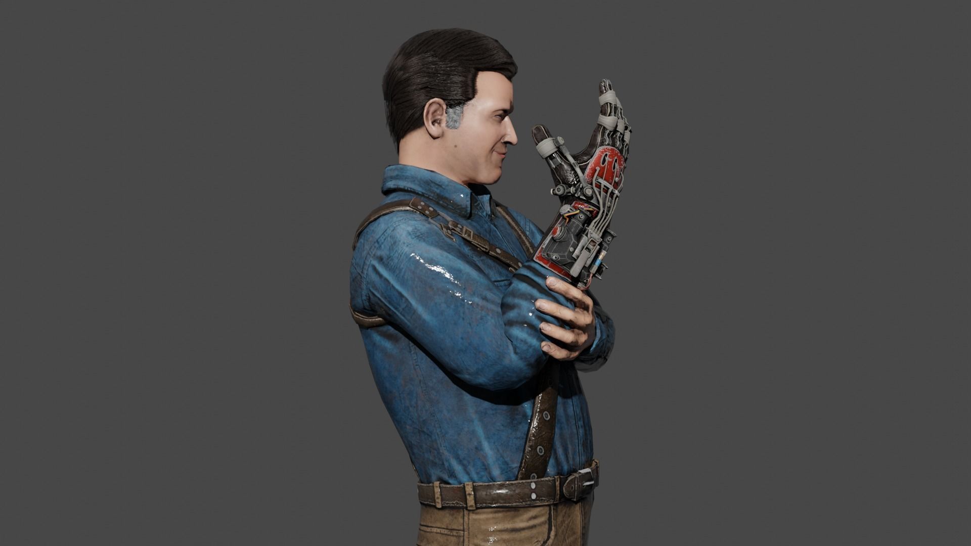 Ash Williams Low-poly 3D model_3