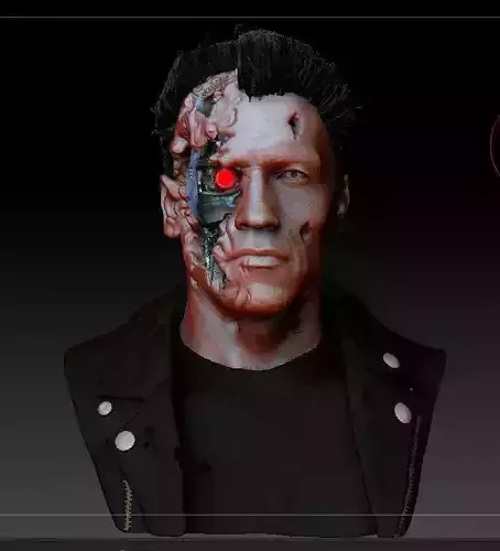 Terminator 2 PHASE 5 life size  scale bust 3D print model