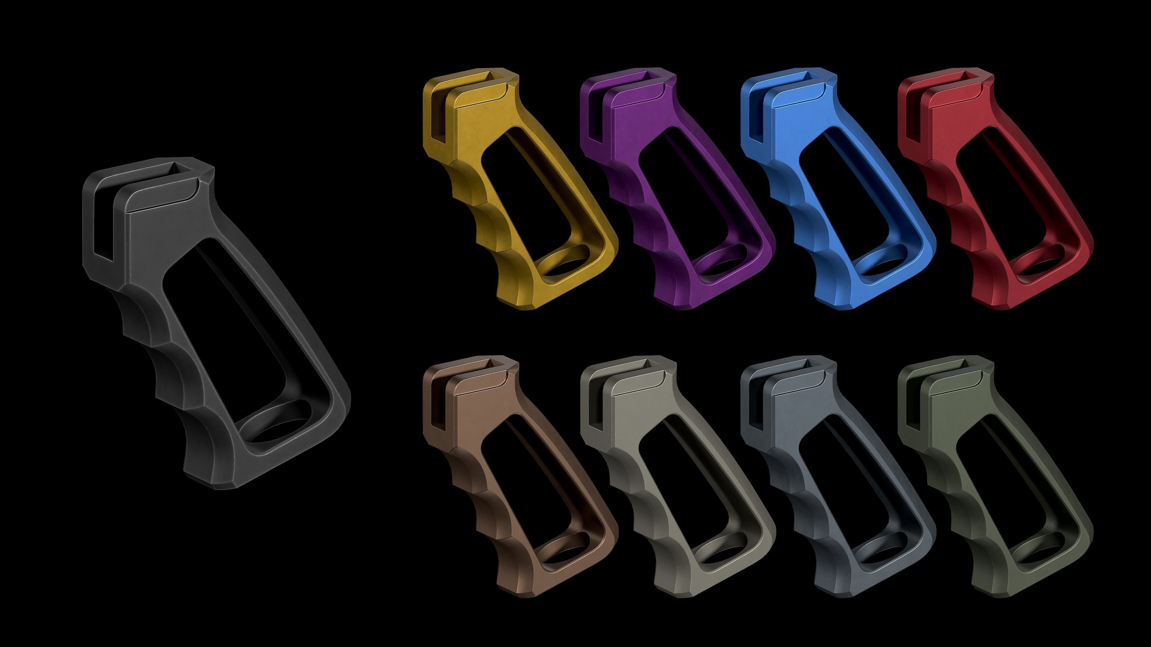 Guntec Ultralight Series Pistol Grip Gen2 Low-poly 3D model_2