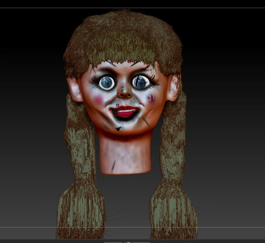 Annabelle doll lifesize scale doll parts 3D print model_2