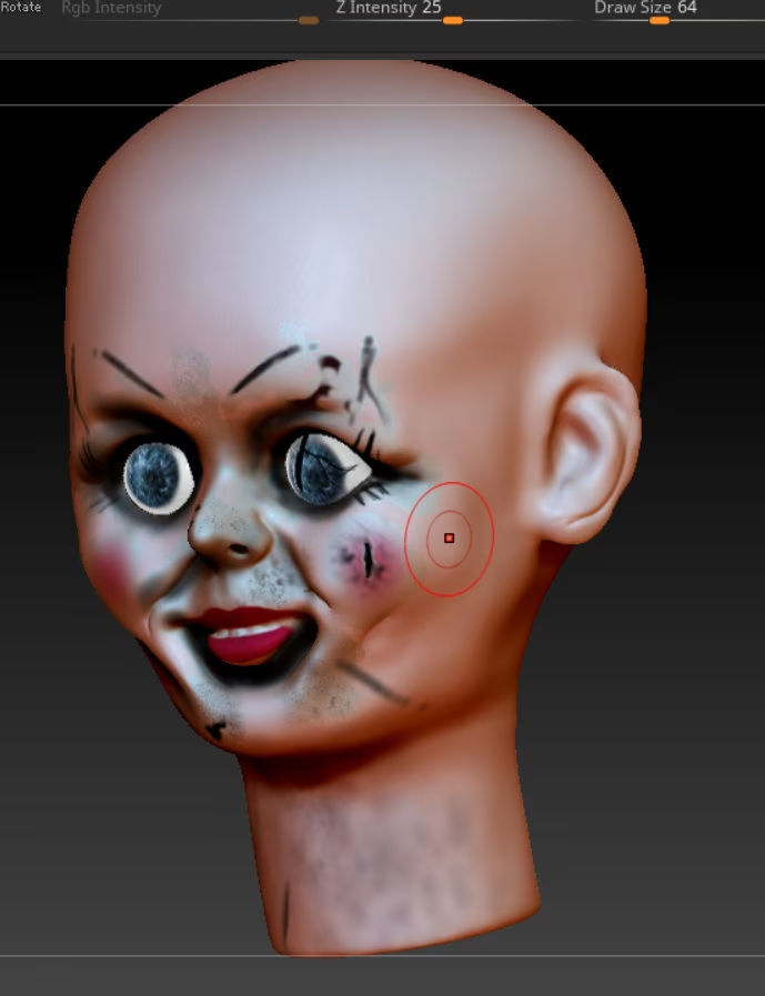 Annabelle doll lifesize scale doll parts 3D print model_4