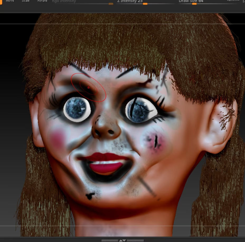 Annabelle doll lifesize scale doll parts 3D print model_1