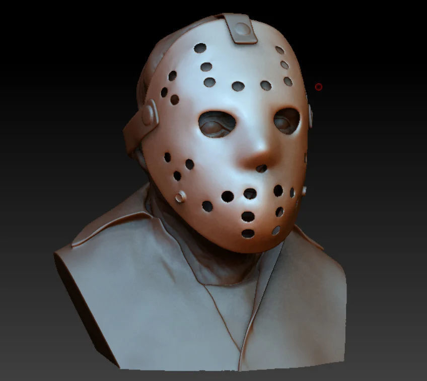 Friday the 13th Jason life size scale bust 3D print model_5