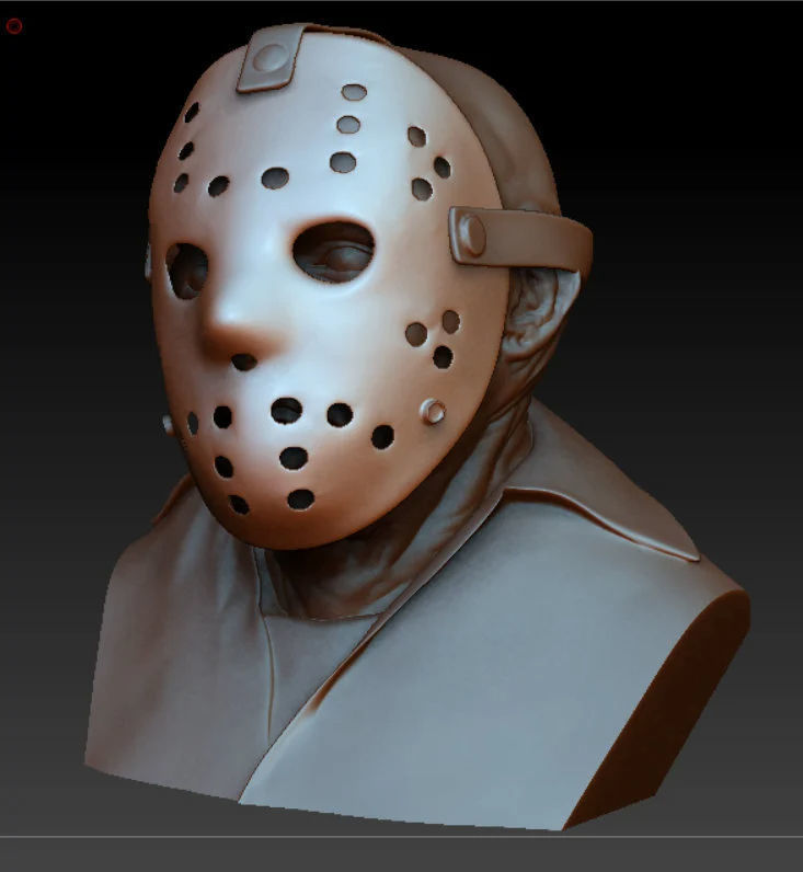 Friday the 13th Jason life size scale bust 3D print model_4
