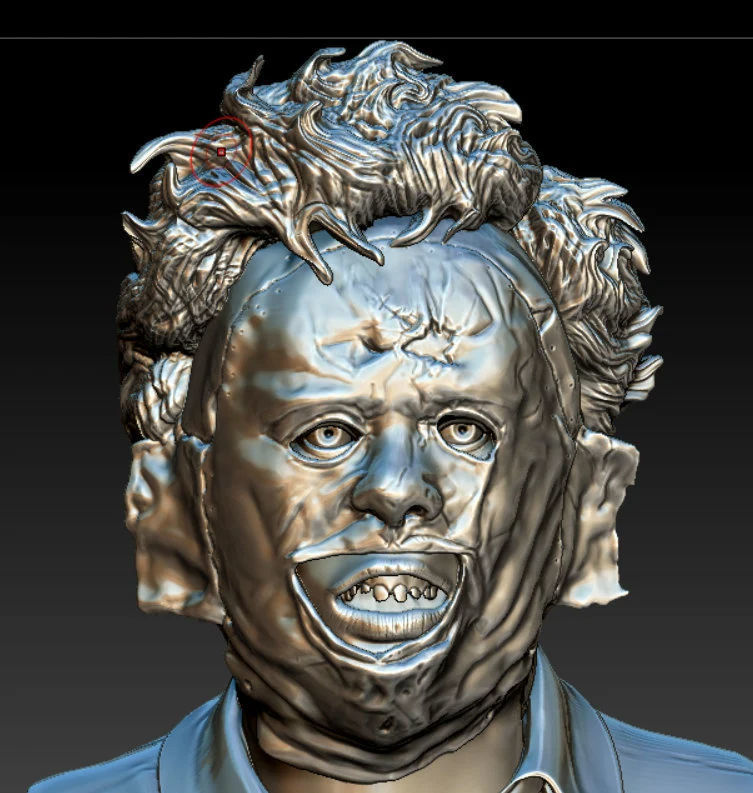 LEATHERFACE KILLING BUST life size scale 3D print model_6