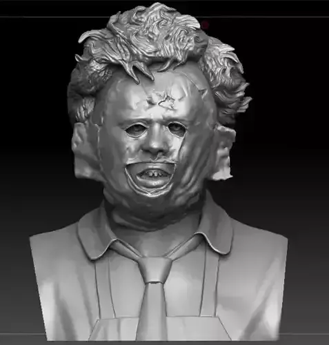 LEATHERFACE KILLING BUST life size scale