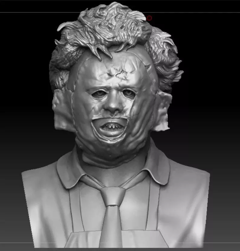 LEATHERFACE KILLING BUST life size scale 3D print model_0
