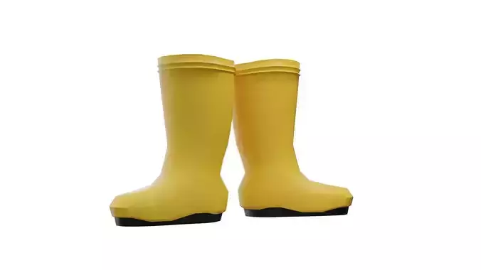 APD Sepatu Boot Low Poly Low-poly 3D model