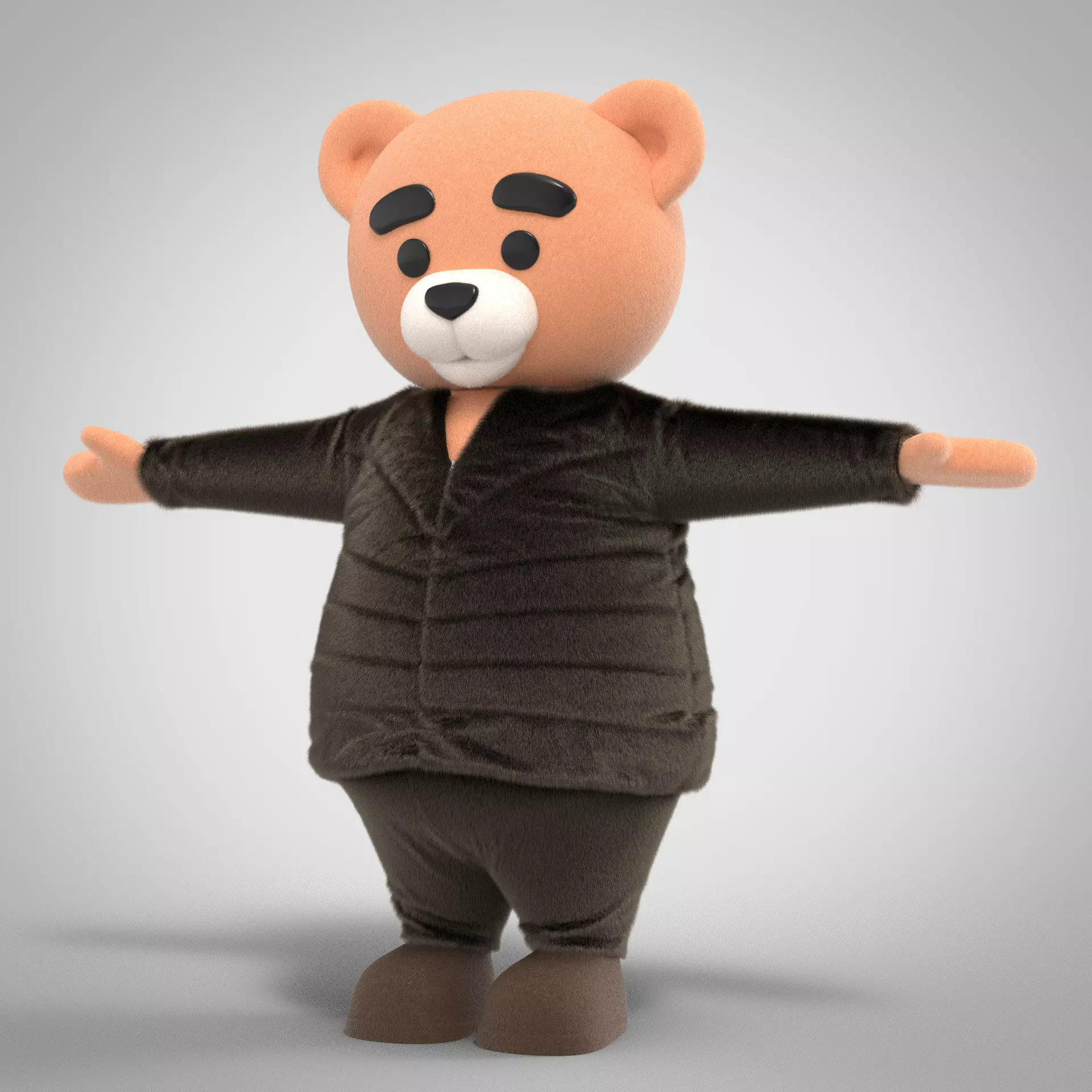 Bear teddy 3D model_0