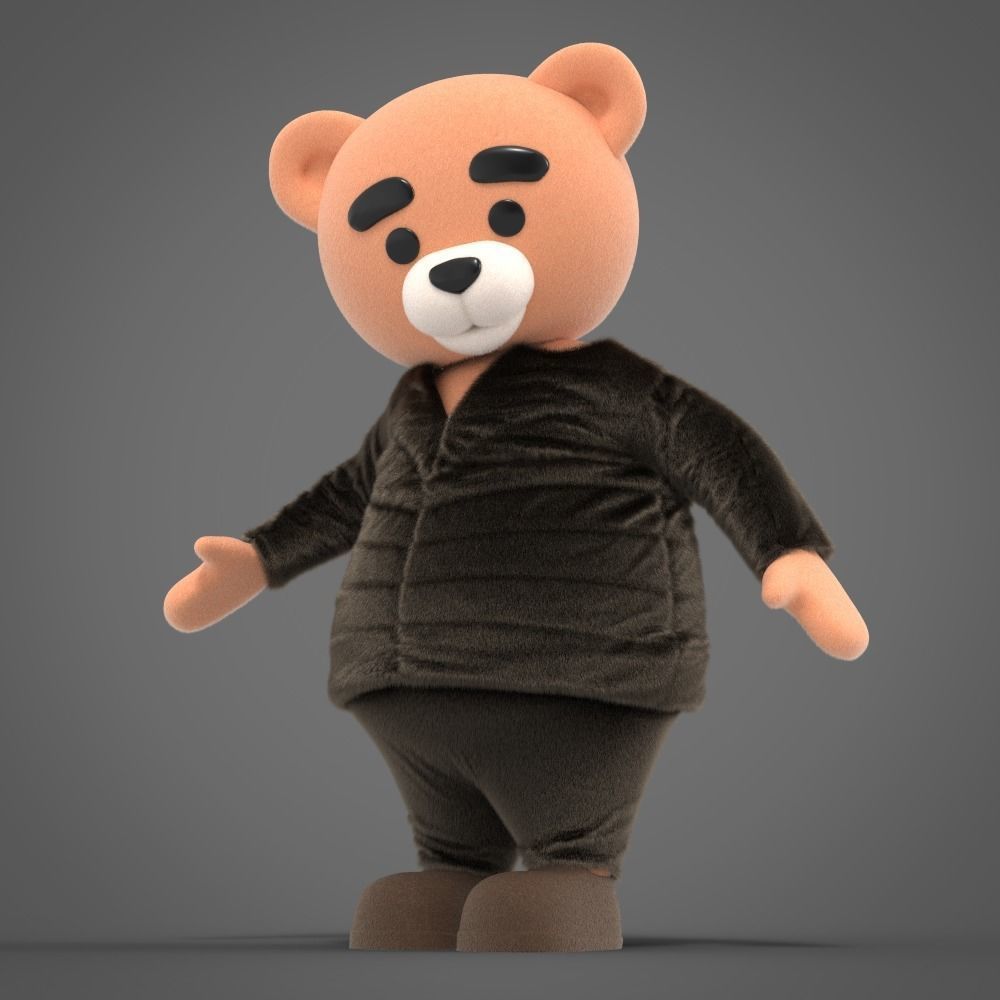 Bear teddy 3D model_1