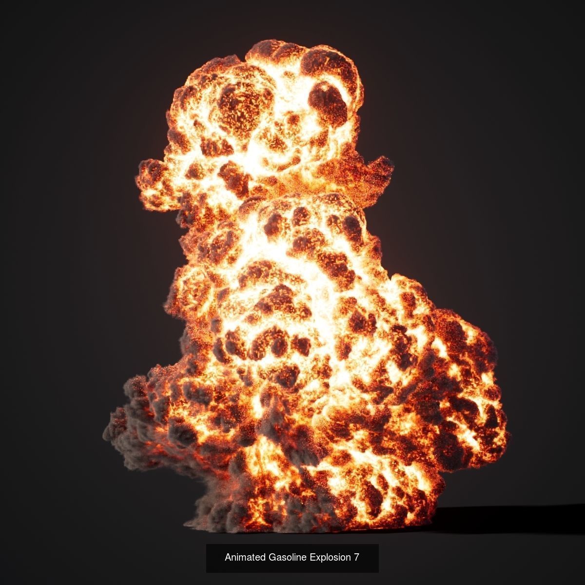 VDB Animated Gasoline Explosion Pack vol1 3D Model Collection_11
