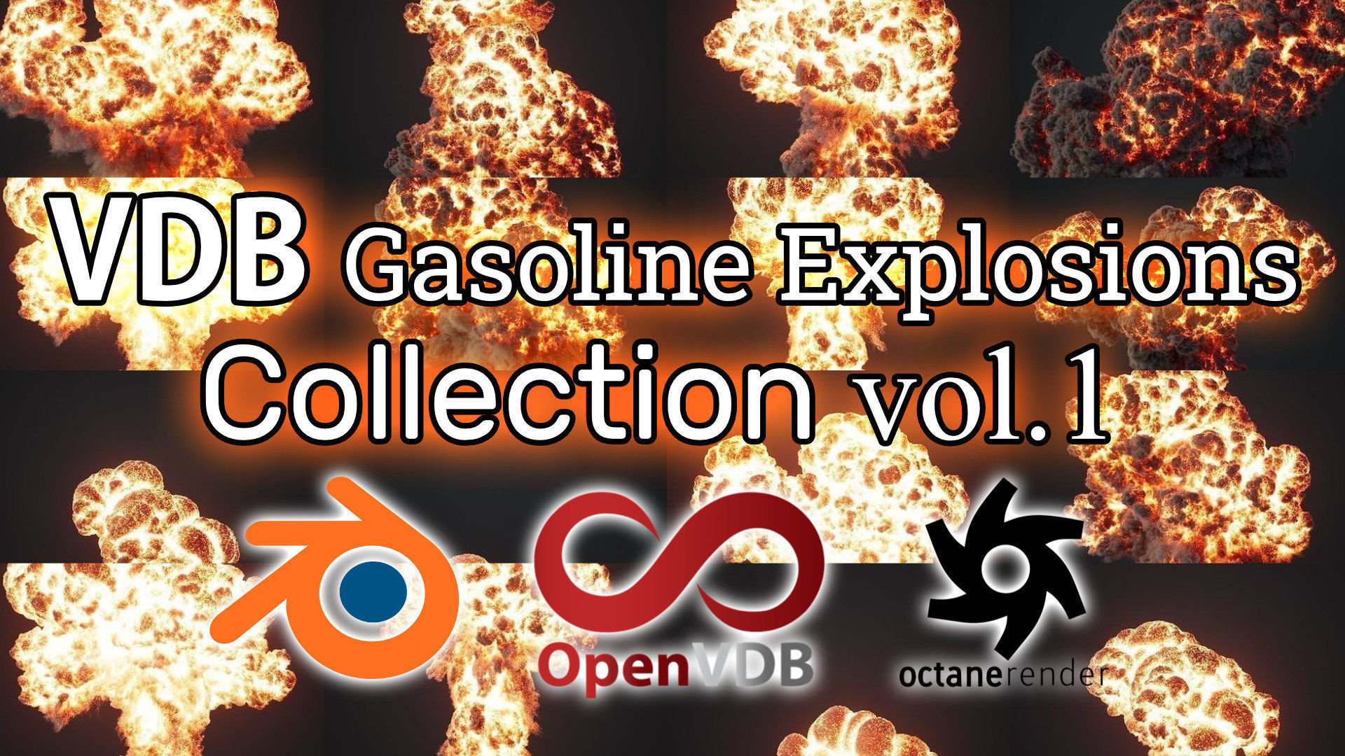 VDB Animated Gasoline Explosion Pack vol1 3D Model Collection_9