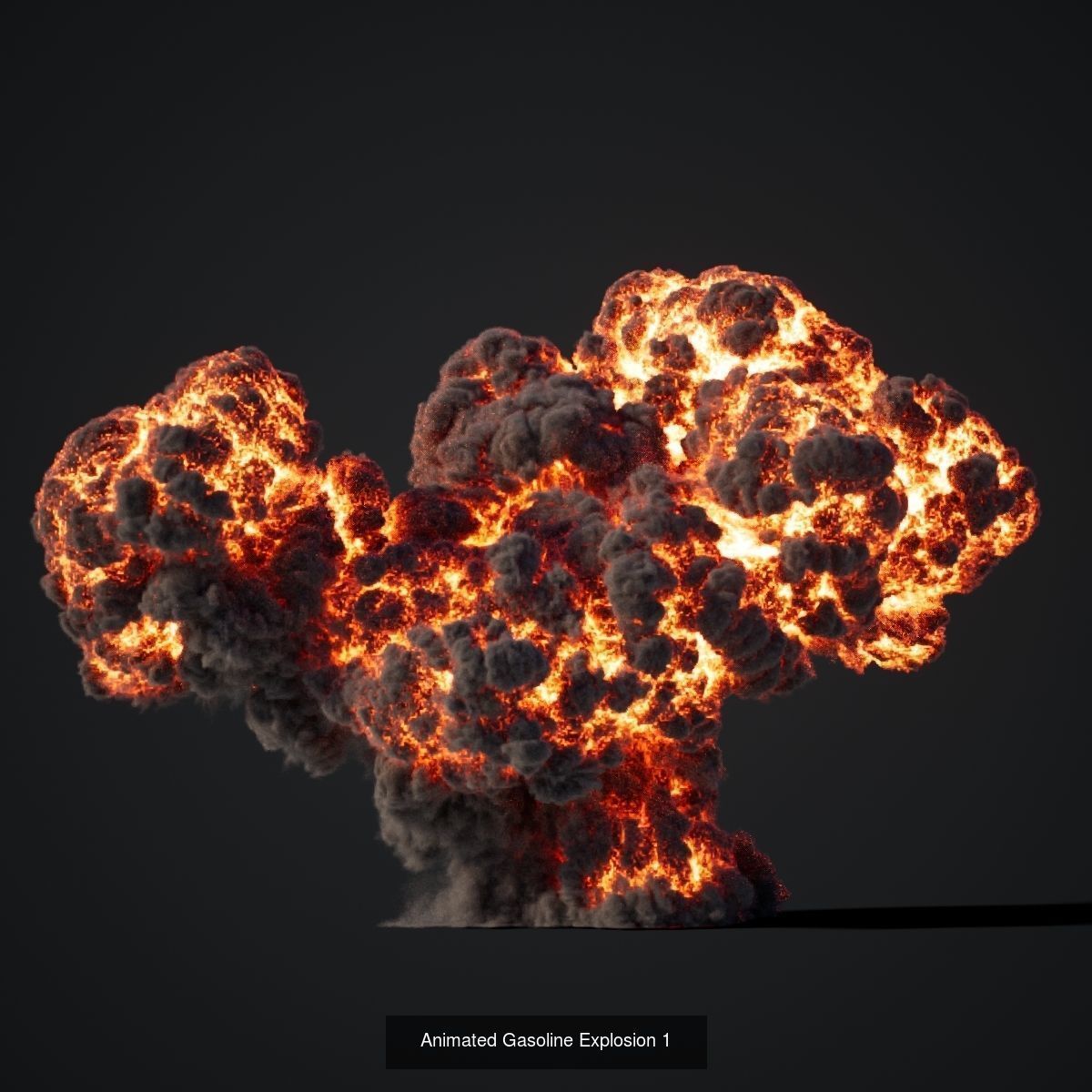 VDB Animated Gasoline Explosion Pack vol1 3D Model Collection_17
