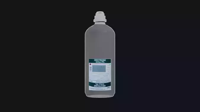 Dextrose Solution Low-poly 3D model