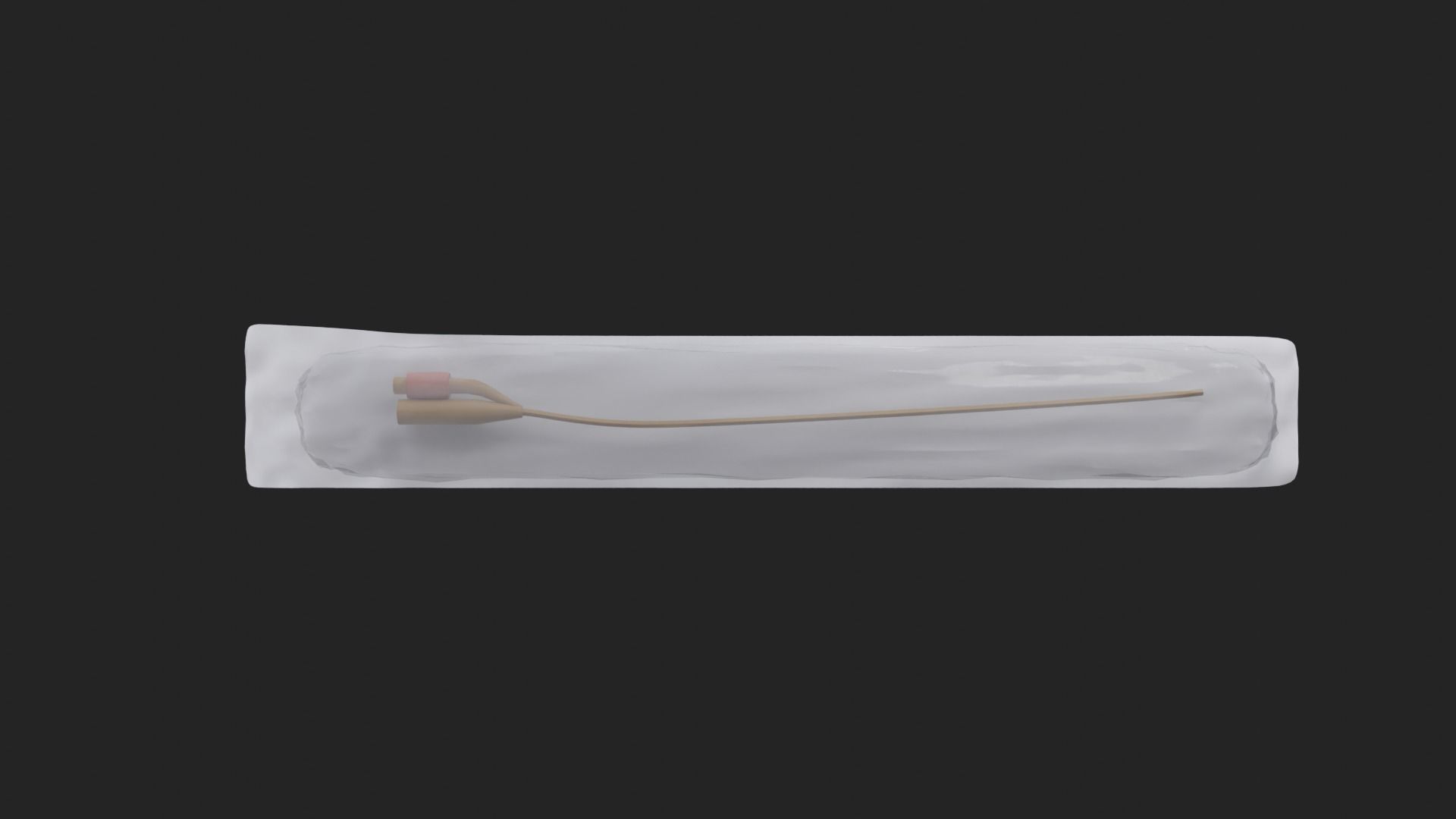 Catheter Low-poly 3D model_2