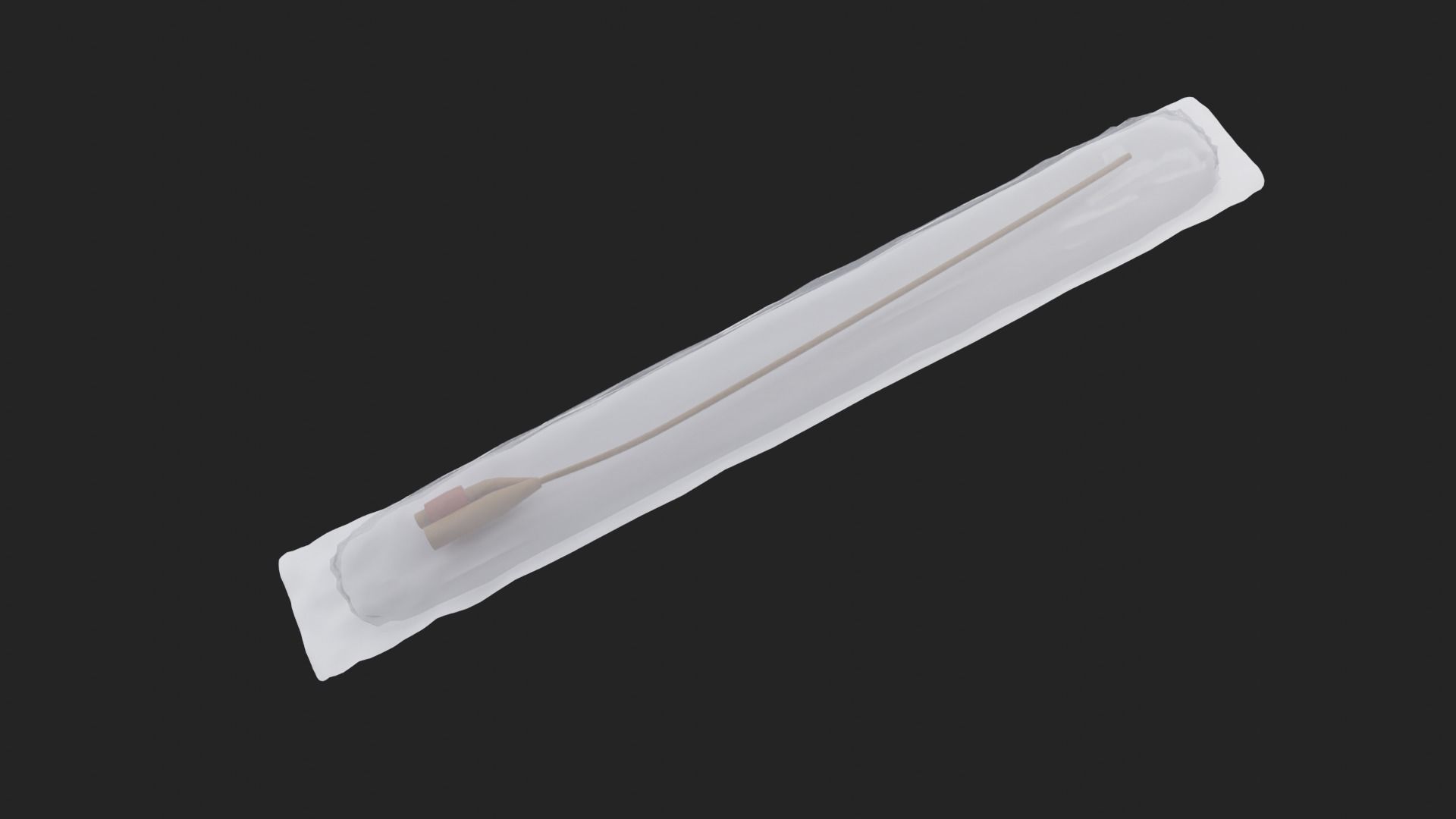 Catheter Low-poly 3D model_4