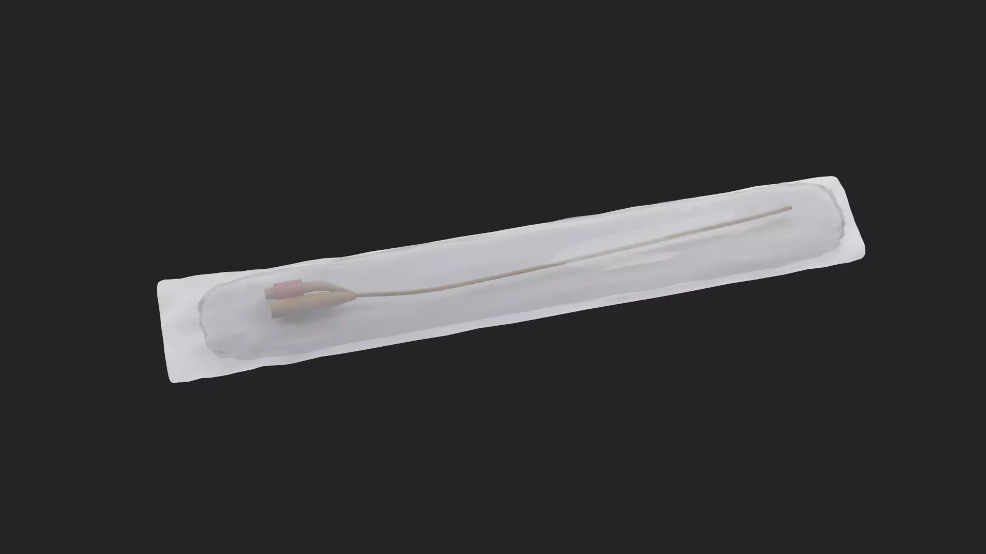 Catheter Low-poly 3D model_0