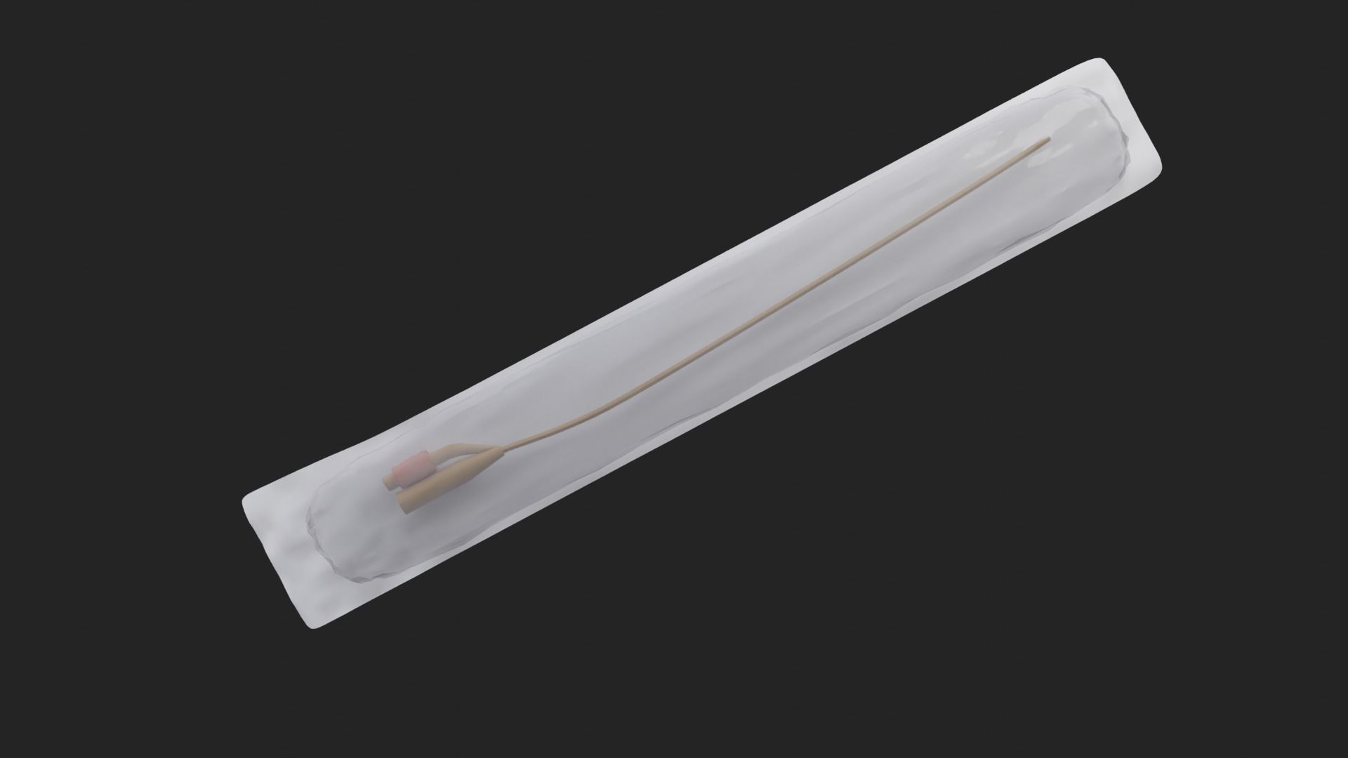 Catheter Low-poly 3D model_3