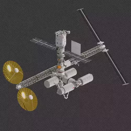 Mir-2 Space Station 3D model