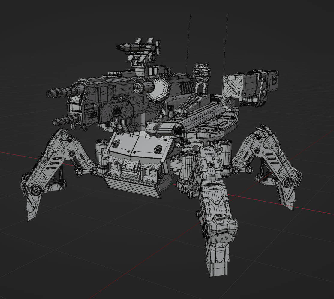 Firewalker MBT-700 Low-poly 3D model_9