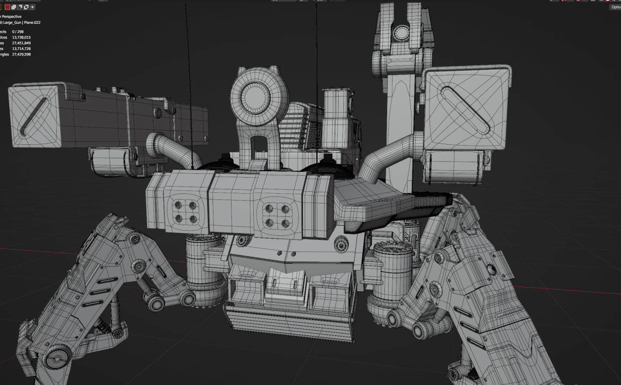 Firewalker MBT-700 Low-poly 3D model_15