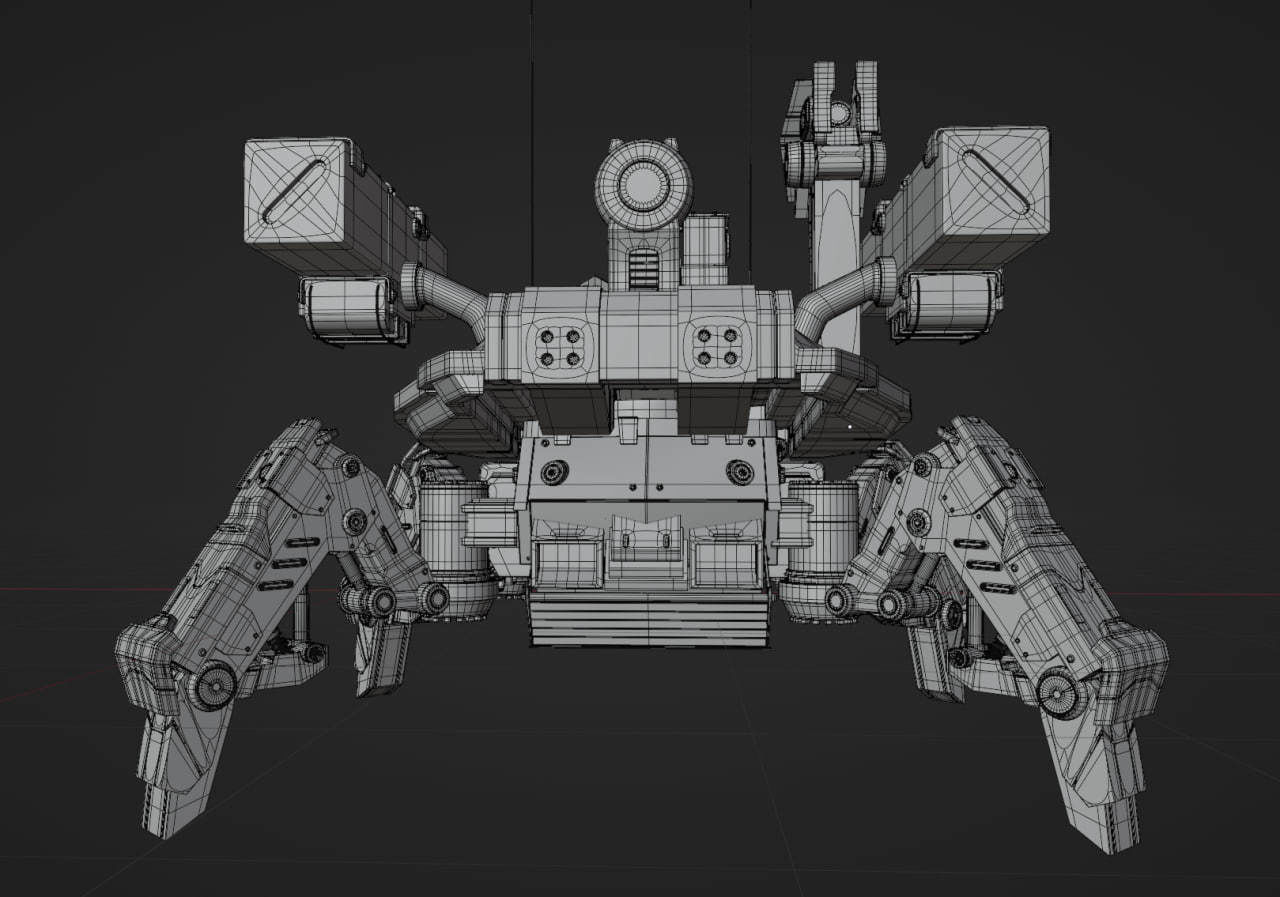 Firewalker MBT-700 Low-poly 3D model_11