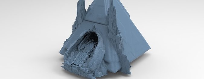 Tutankhamun temple ruins 3D model