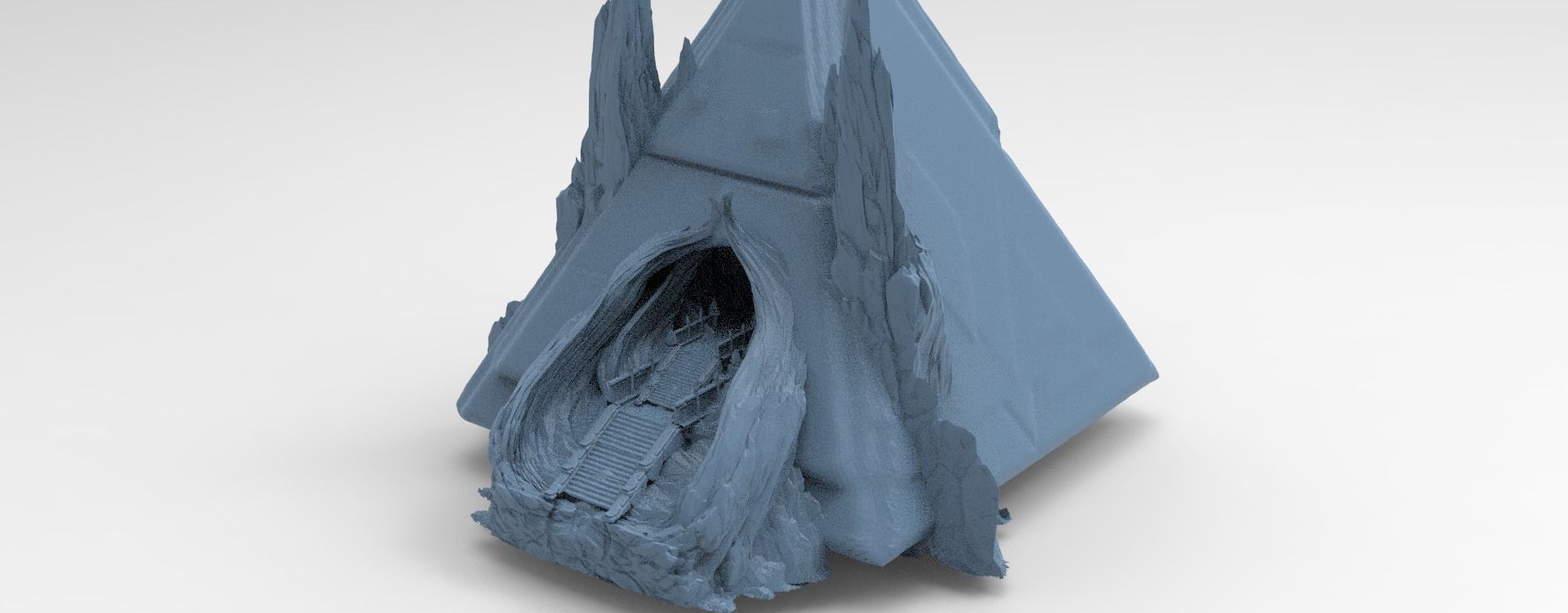 Tutankhamun temple ruins 3D model_1