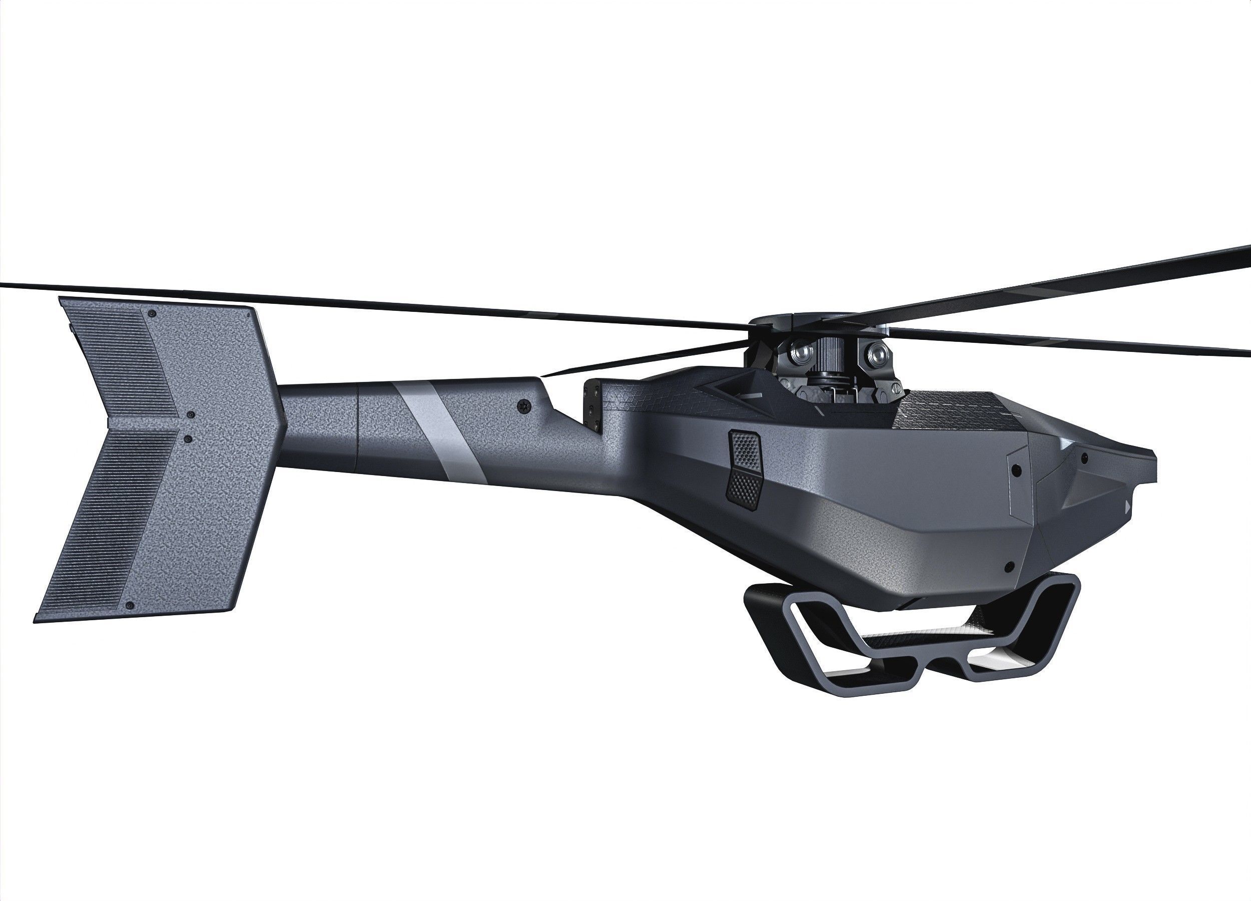 Small Militery Spy Drone Low-poly 3D model_9