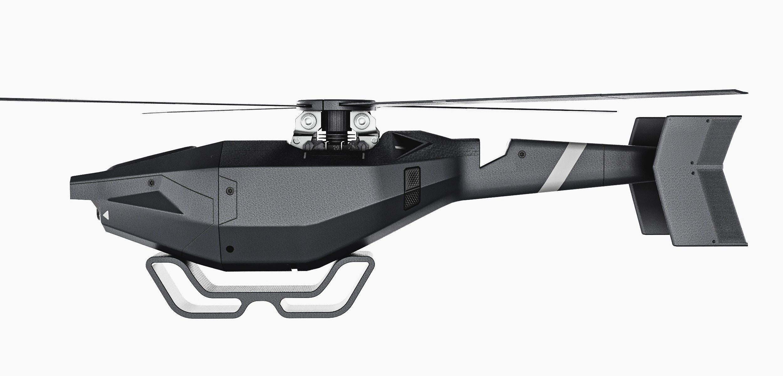 Small Militery Spy Drone Low-poly 3D model_4